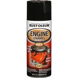Engine Spray Enamel, Black Gloss, 12-oz.