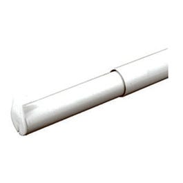 Closet Rod, Adjustable, White, 48 to 73-In.