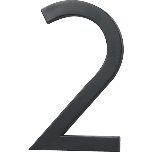 Hy-Ko Architectural Series 6 In. Satin Black House Number Two