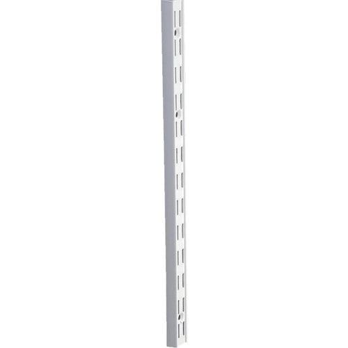 Knape & Vogt 82 Series 48 In. White Steel Heavy-Duty Double-Slot Shelf Standard