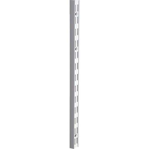 Knape & Vogt 82 Series 63 In. White Steel Heavy-Duty Double-Slot Shelf Standard