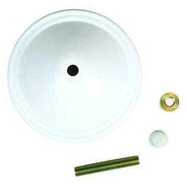 Ceiling Blank Up Kit, 7/16-In. Center Hole, White, 5-In.