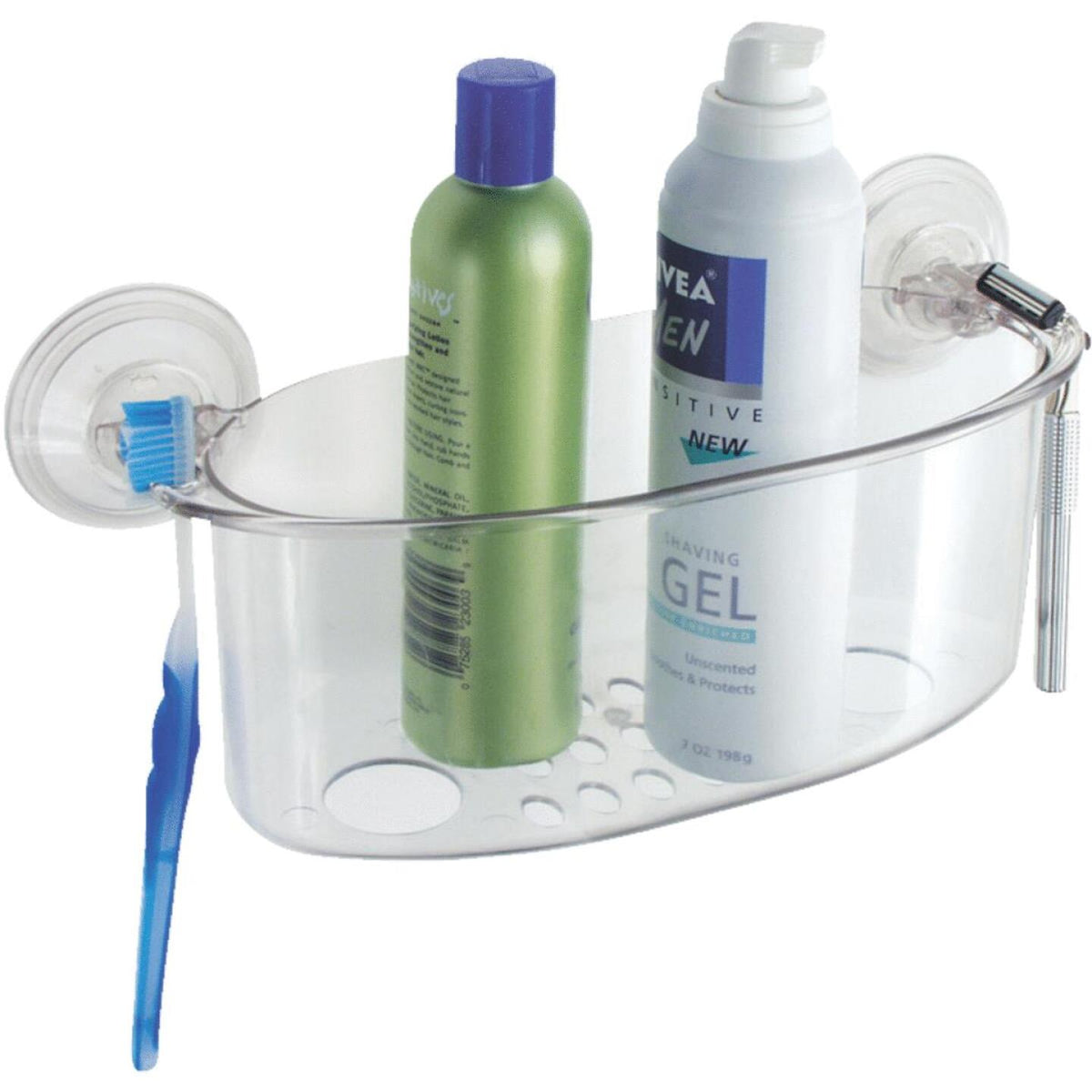 Interdesign Basket Shower Suction Clear