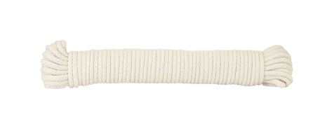 Wellington Natural Braided Cotton Clothesline Rope (7/32 in. Dia. x 200 ft. L - Heavy Load)