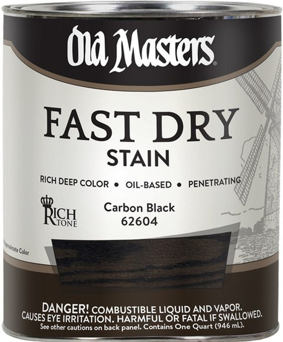 Old Masters 62604 Qt Rich Tone Fast Dry Stain Carbon Black (1 quart, Carbon Black)