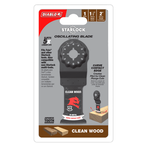 Diablo Demo Demon™ Starlock Bi-Metal Oscillating Blade for Clean Wood