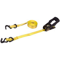 ProSource Tie-Down, 1 in W, 16 ft L, Polyester, Yellow, 1000 lb, J-Hook End Fitting (1 x 16', Yellow)