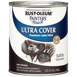 Painter's Touch Ultra Cover Latex Paint, Satin Espresso, 1-Qt.