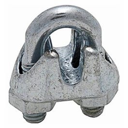 Wire Cable Clamp, Stainless Steel, 1/2-In.