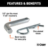 Curt 1/2 Hitch Pin (1-1/4 Receiver, Zinc, Packaged) (1/2)