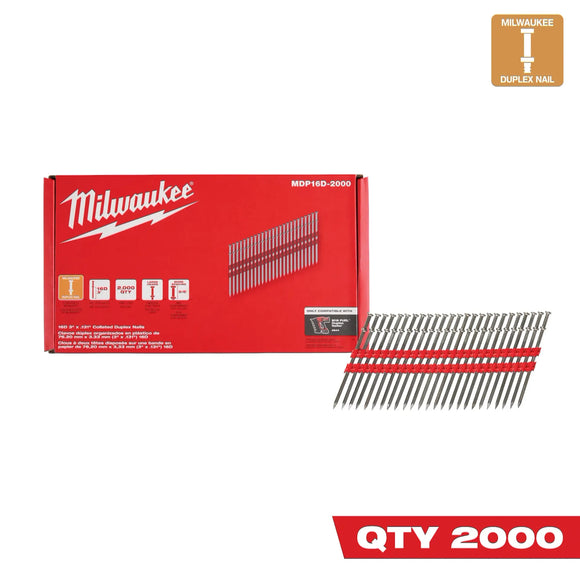 Milwaukee® 16D Collated Duplex Nails