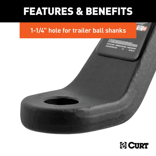 Curt Forged Ball Mount (2 Shank, 17,000 lbs., 2 Drop, 8-1/2 Long) (2)