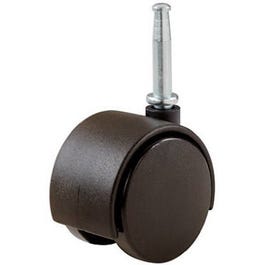 Stem Casters, 1-5/8-In. Black Twin Wheels, 2-Pk.