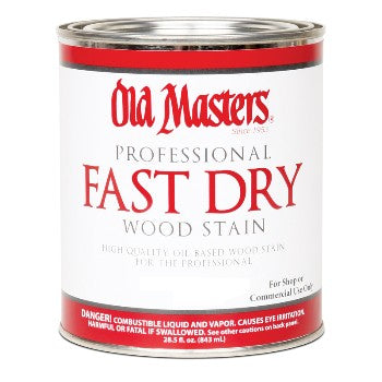 Old Masters 60104 Fast Dry Wood Stain, Natural Tint Base ~ Quart