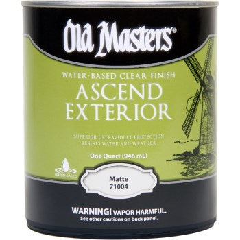 Old Masters 71004 Old Masters Ascend Exterior Finish, Matte Clear ~ 1 quart