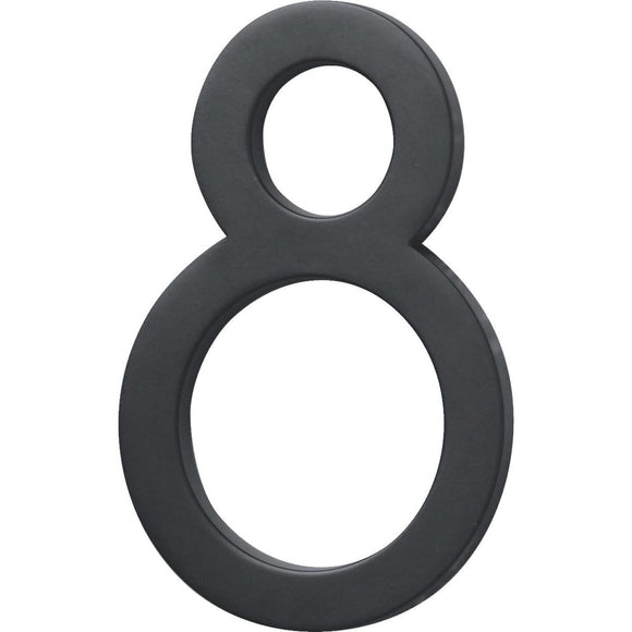 Hy-Ko Architectural Series 6 In. Satin Black House Number Eight