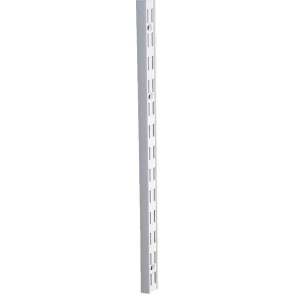 Knape & Vogt 82 Series 48 In. White Steel Heavy-Duty Double-Slot Shelf Standard