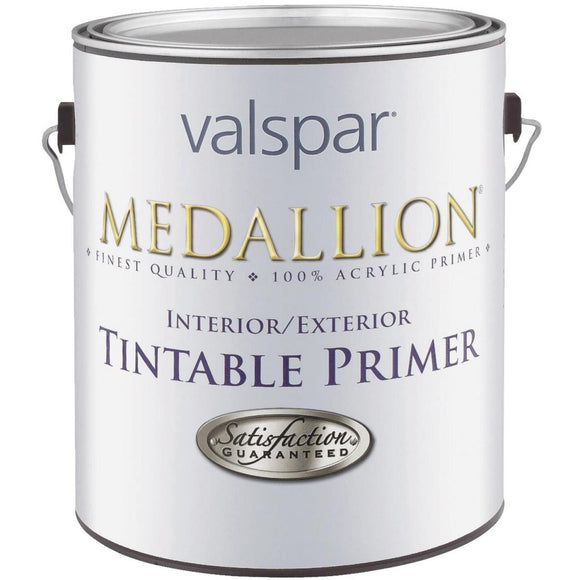 Valspar Medallion 100% Acrylic Tintable Interior/Exterior Primer, Gray, 1 Gal.