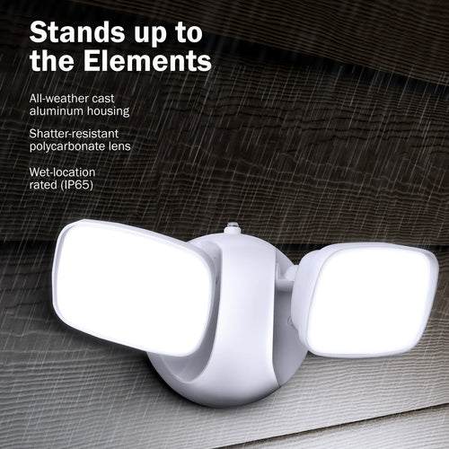 Feit Electric 28W Daylight (5000K) Dusk to Dawn Photocell Sensor Outdoor Integrated LED Security Dual Head Flood Area Light