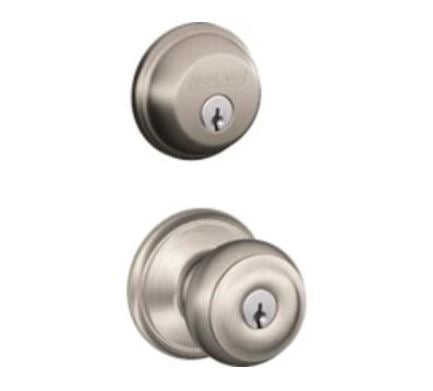 Schlage Deadbolt and Door Knob Combo (Satin Nickel)