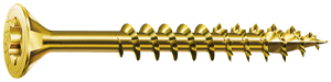 SPAX® Power Lags T-STAR plus Flat Head Yellow Zinc, Partial Thread - Multi-Purpose Structural Screws #10 X 3-1/2 In. (#10 x 3-1/2)