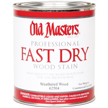 Old Masters 62504 Fast Dry Interior Wood Stain, Weathered Wood ~ Quart