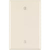 Leviton 1-Gang Mid-Way Thermoplastic Nylon Blank Wall Plate, Light Almond