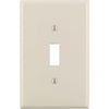 Leviton 1-Gang Plastic Oversized Toggle Switch Wall Plate, Light Almond