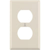 Leviton 1-Gang Smooth Plastic Outlet Wall Plate, Light Almond (10-Pack)
