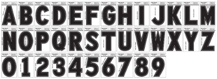 3IN BLACK VINYL DIE CUT ADHES LETTER C