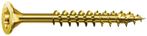 SPAX® Power Lags T-STAR plus Flat Head Yellow Zinc, Partial Thread - Multi-Purpose Structural Screws 9 x 2-1/2