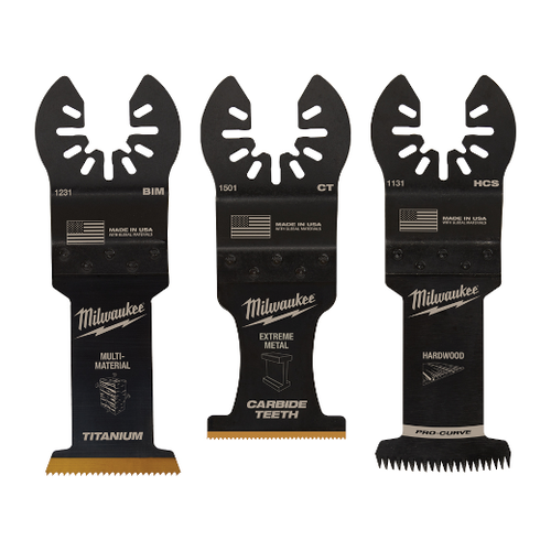 Milwaukee® Open-Lok™ 3pc All Purpose Multi-Tool Blade Variety Pack