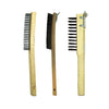 ABCO Products Long Curved Handle Wood Block Wire Brushes