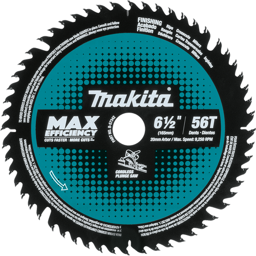 Makita B-57342 56T Carbide‑Tipped Max Efficiency Cordless Plunge Saw Blade