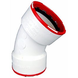 Schedule 40 DWV PVC Pipe Fitting, 45-Degree Elbow, 1.5-In.