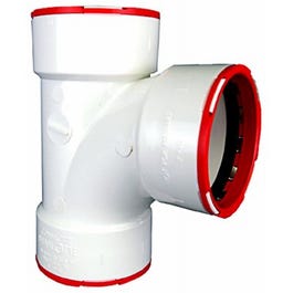 Schedule 40 DWV PVC Pipe Fitting, Sanitary Tee, 3-In.