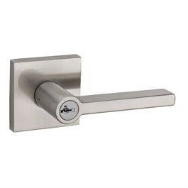 Signature Series Halifax Keyed Entry Lever, Satin Nickel