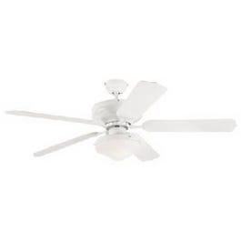 Verandah Outdoor Ceiling Fan, White, 5-Blade, 52-In.
