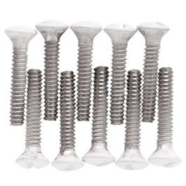 Wall Plate Screw, White, 14-Pk.