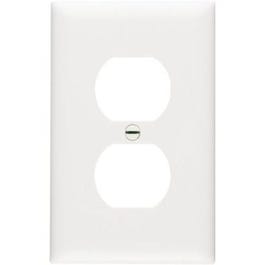 White 1-Duplex Oversize Wall Plate