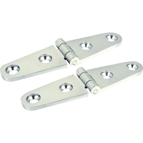 Seachoice 1 In. x 4 In. Stainless Steel Strap Hinge (2-Pack)