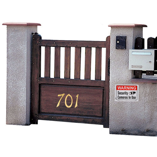 Hillman Warning Security Camera in Use Sign