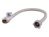 SharkBite Max Stainless Steel Braided Toilet Connector with Straight Stop Valve