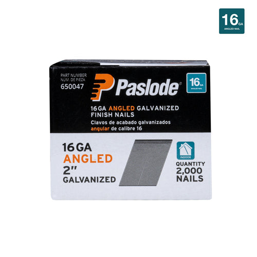 Paslode 16 Gauge Angled Galvanized Finish Nails
