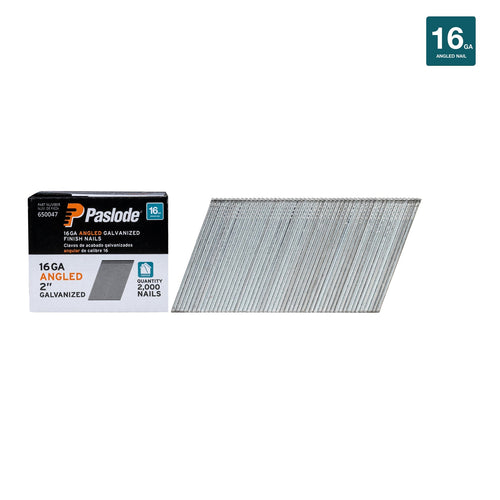 Paslode 16 Gauge Angled Galvanized Finish Nails