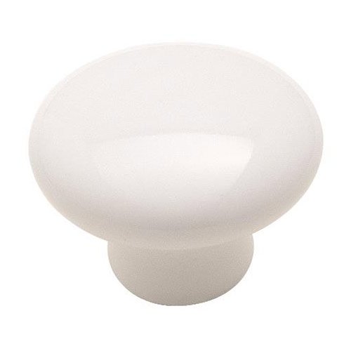 Amerock 1 1/4 Diameter Knob in White