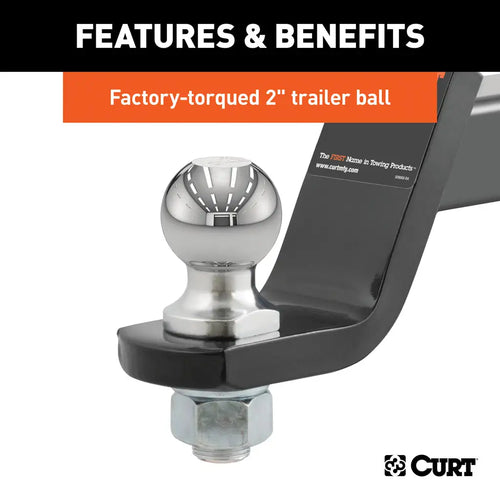 Curt Loaded Ball Mount with 2 Ball, Imported (2 Shank, 7,500 lbs., 4 Drop)