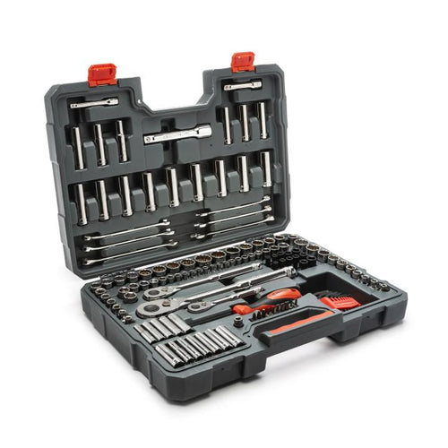 Crescent 142 Piece 1/4, 3/8 & 1/2 Drive 6 & 12 Point Standard & Deep SAE/Metric Mechanics Tool Set