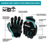 Makita Advanced ANSI 2 Impact‑Rated Demolition Gloves
