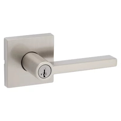 Kwikset Halifax Lever (Square) - Keyed - featuring SmartKey
